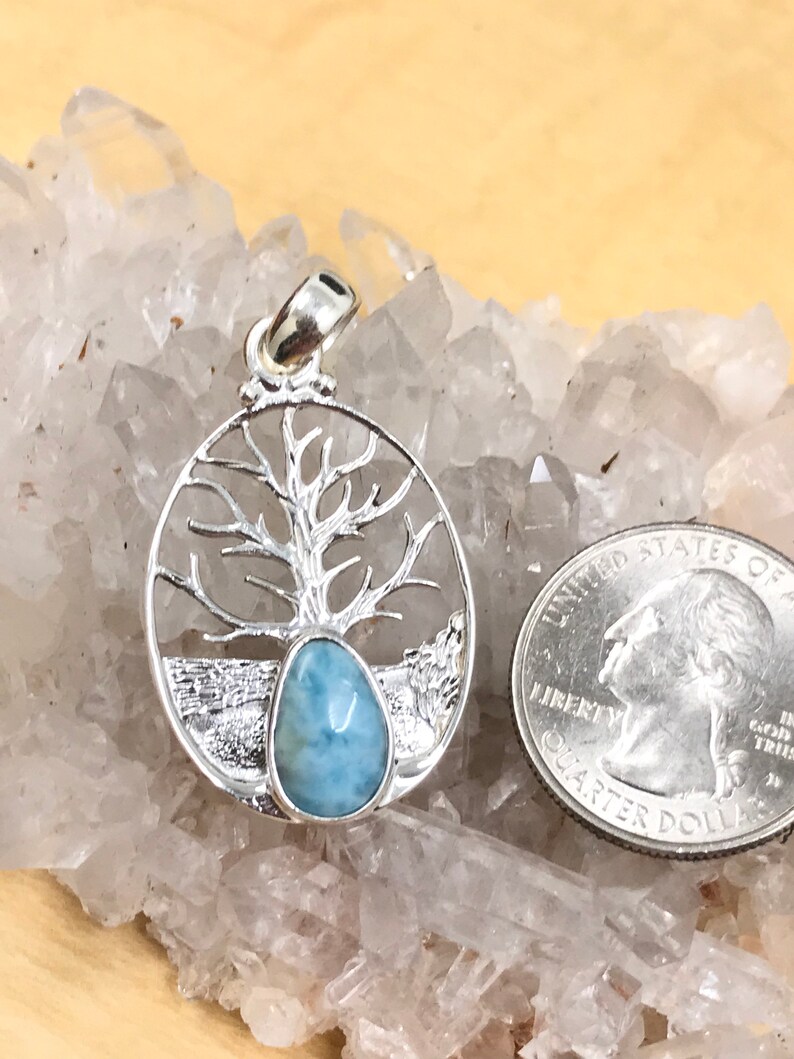 Larimar Tree of Life Pendant