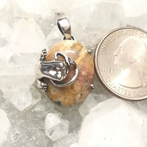 CLEARANCE Beautiful Agate Frog Pendant