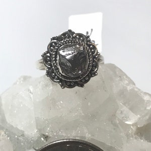 Bague météorite véritable, taille 6 1/2