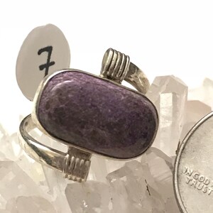 Variscite in Purpurite Ring, Size  7