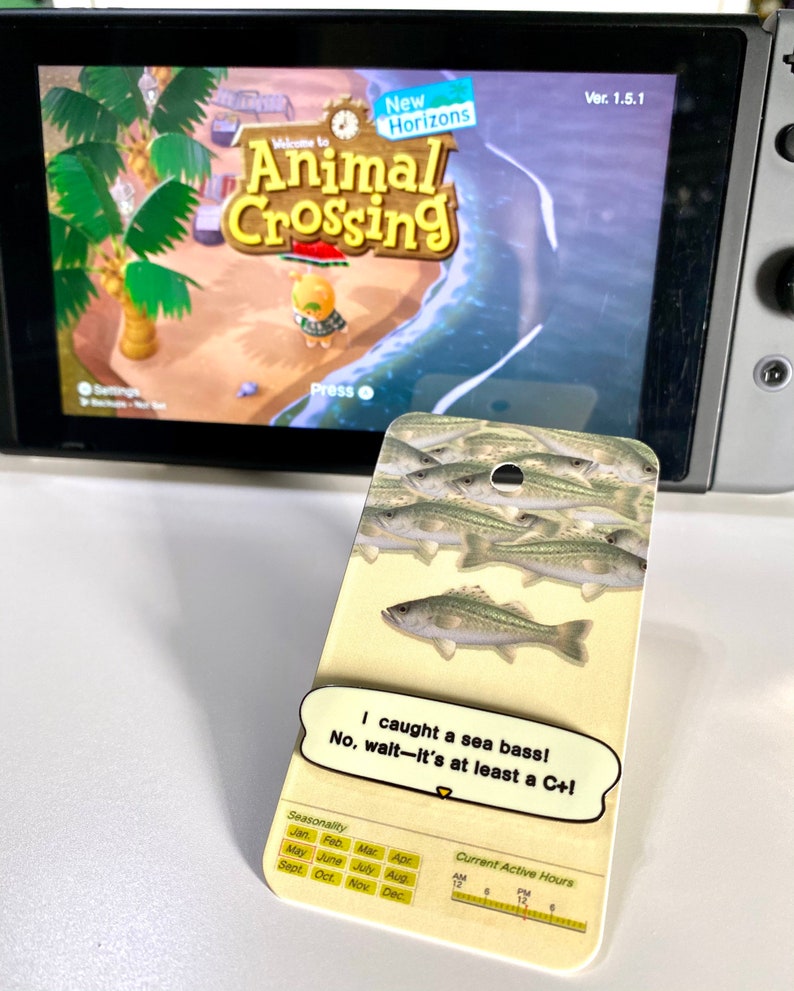 Animal Crossing Sea Bass Enamel Pin Etsy