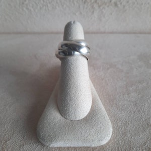 Sterling Silber Rollringe, 11 mm breit, Größe 18,5