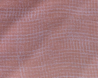 Tonal Pink Hash-Mark Lines on Tonal Pink Background, Mesh by Kim Schaefer for Andover, 100% Cotton