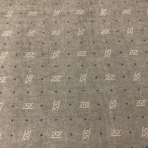 Tan Geo Design on Gray Background, Traveler by Jeanne Horton for Windham Fabrics, 100% Cotton