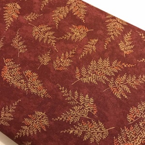 Tan Leaves on Wine Marbled Background, Autumn Reflections, Holly Taylor for Moda Fabrics, 100% Cotton