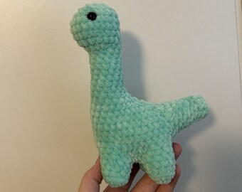 Derp the Inquisitive Dino - Crochet Brontosaurus Plushie, Amigurumi Dinosaur