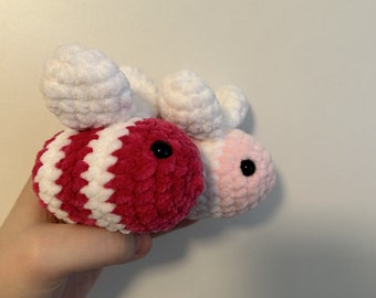 Valentine's Day Biene Plüschtier - Gehäkelte rosa Biene, Amigurumi