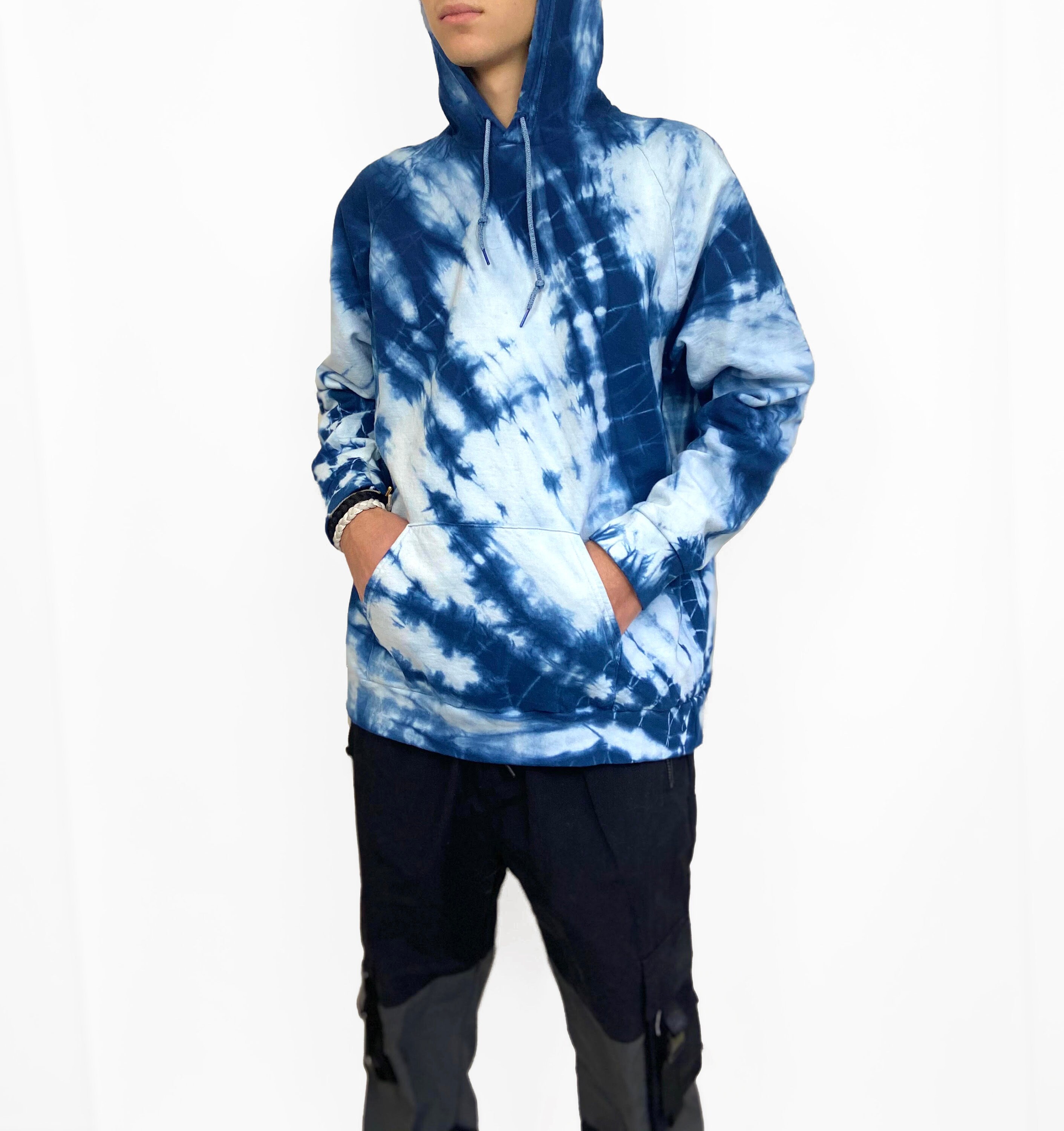 Kangaroo pocket tie dye faux fur fluffy hoodie new arrivals