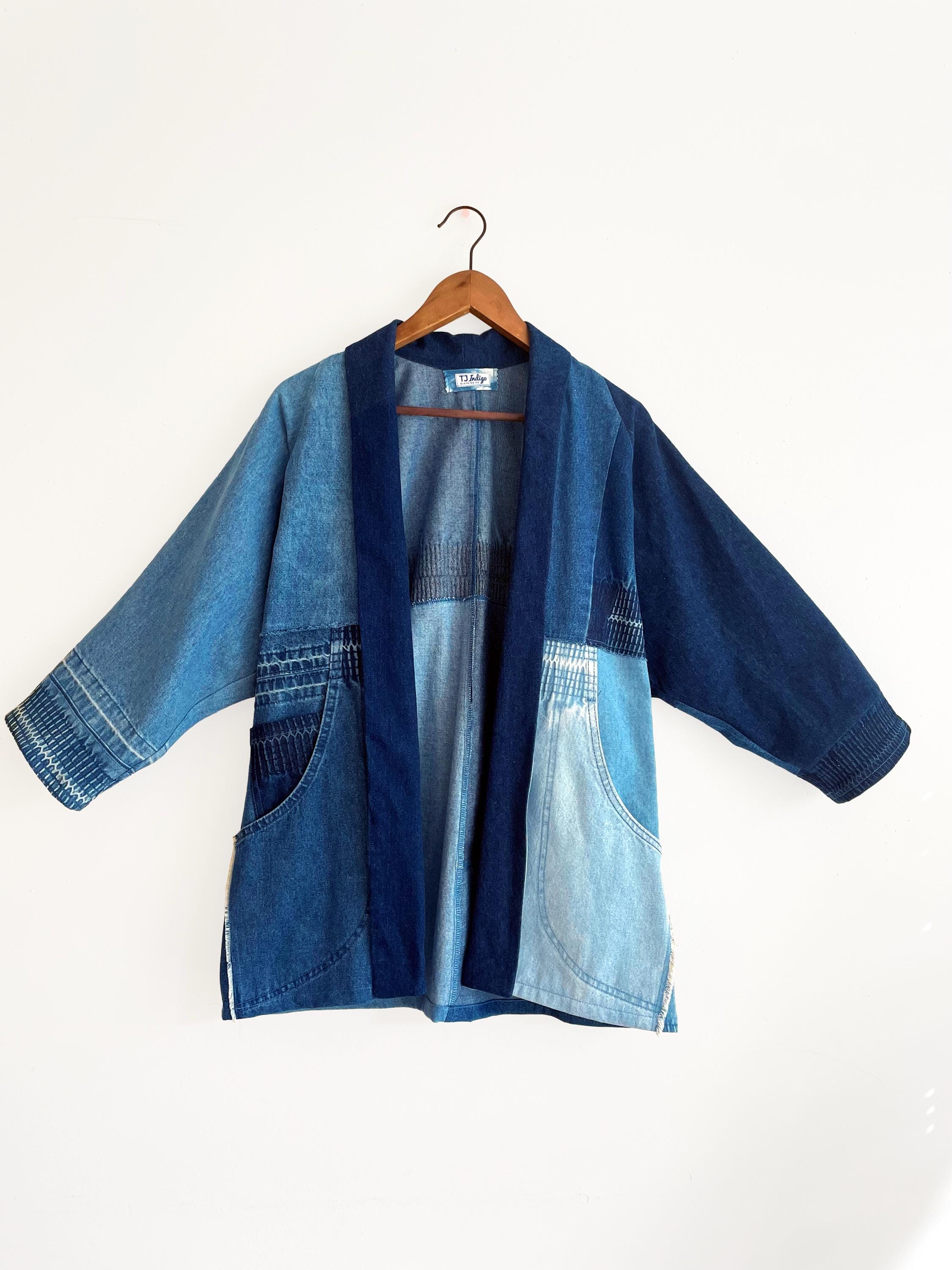Patchwork Denim Long Jacket - Etsy