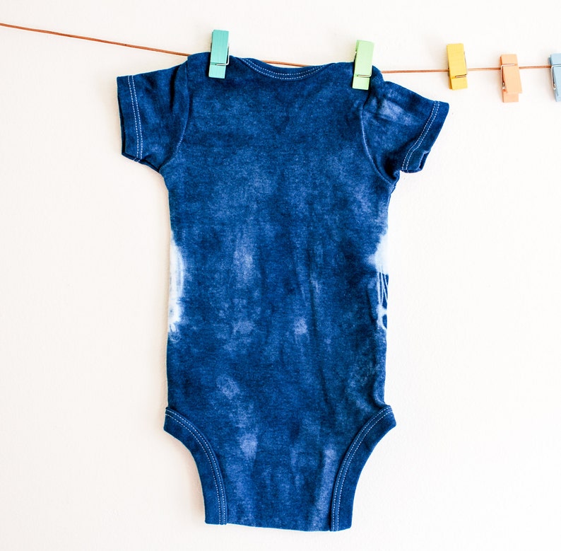 Natural Indigo Shibori Short Sleeve Baby Onesie / Tie Dye Boho Etsy