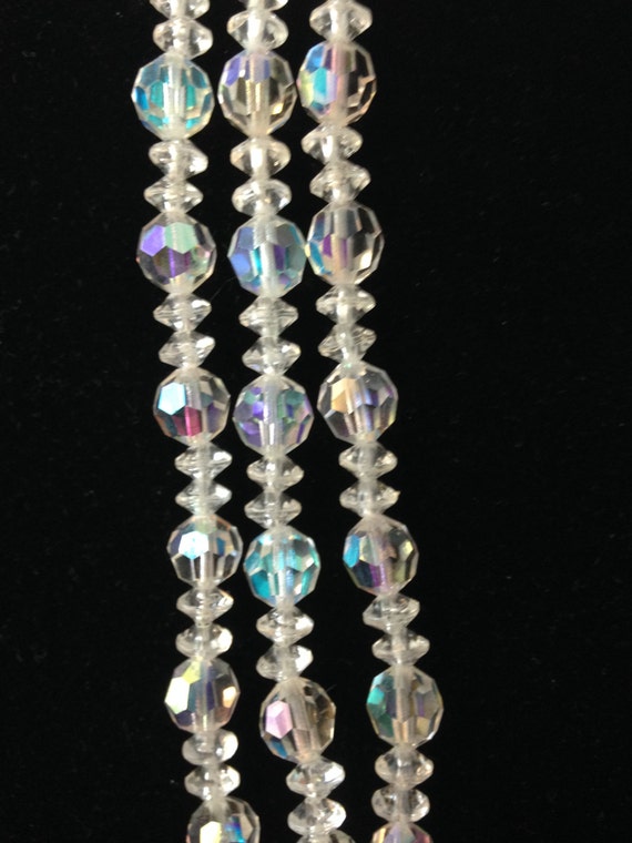 10% offNew Price  Lisner 3-Strand Aurora Borealis Necklace View 4