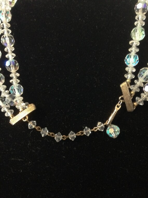 10% offNew Price  Lisner 3-Strand Aurora Borealis Necklace View 5