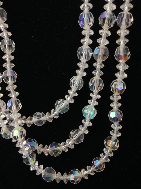 10% offNew Price  Lisner 3-Strand Aurora Borealis Necklace View 3