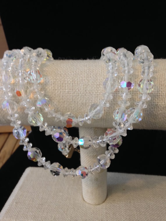 10% offNew Price  Lisner 3-Strand Aurora Borealis Necklace