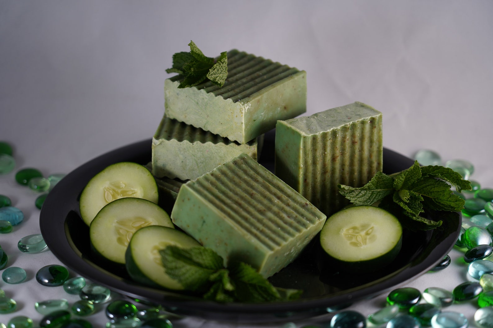 Cucumber Mint Soap Bar, Spearmint, All Natural, Relaxing, Handcrafted