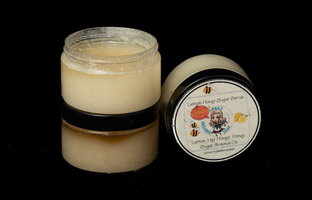 Full Body Sugar Scrub, All Natural Exfoliation, Lemon Honey Sugar Scrub