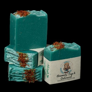 Rosemary, Sage & Cedarwood Handmade Soap, Palm Free, Coconut Oil Free