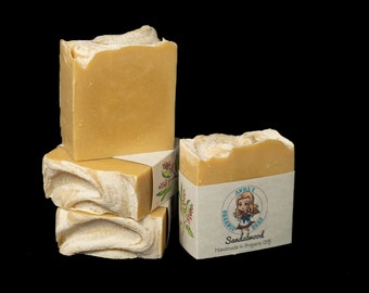 Sandalwood Soap, Earthy Handmade, All Natural, Vegan, Organic