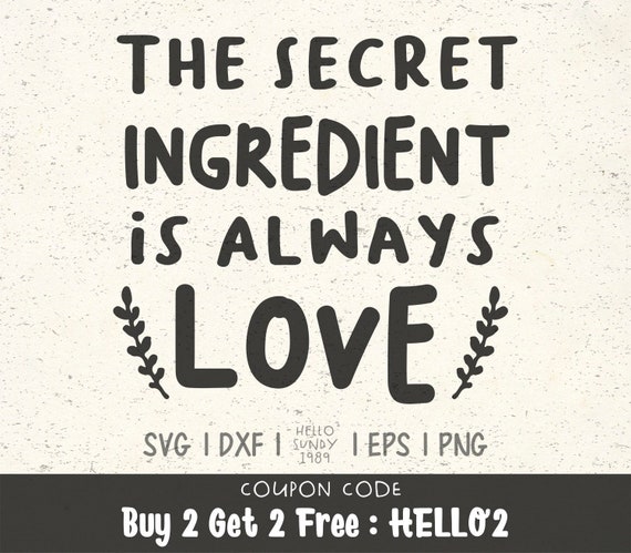 The Secret Ingredient Is Always Love Svg Funny Easter Quote Clipart Svg Files For Cricut Svg Files For Silhouette Svg File For Cut By Hellosundy1989 Catch My Party
