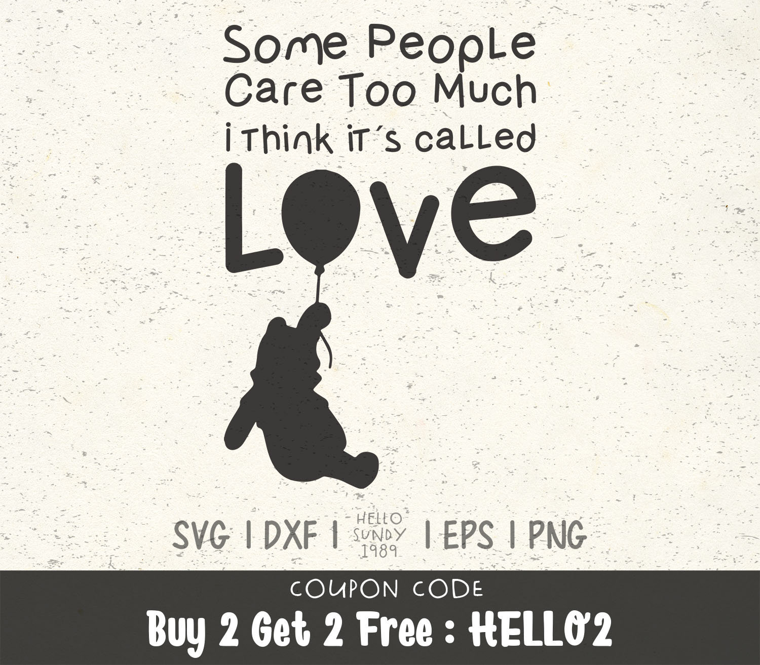 Download Some People Care Too Much Svg Winnie The Pooh Quote Clipart Etsy