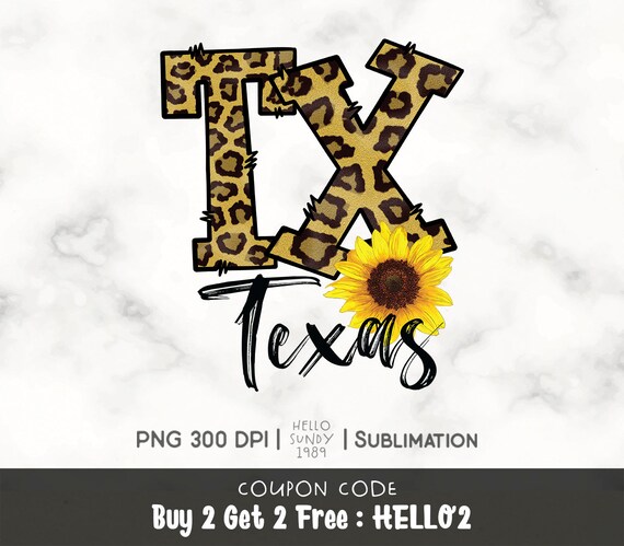 Download Tx Leopard Sunflower Png Texas Sublimation Transfers Ready Etsy
