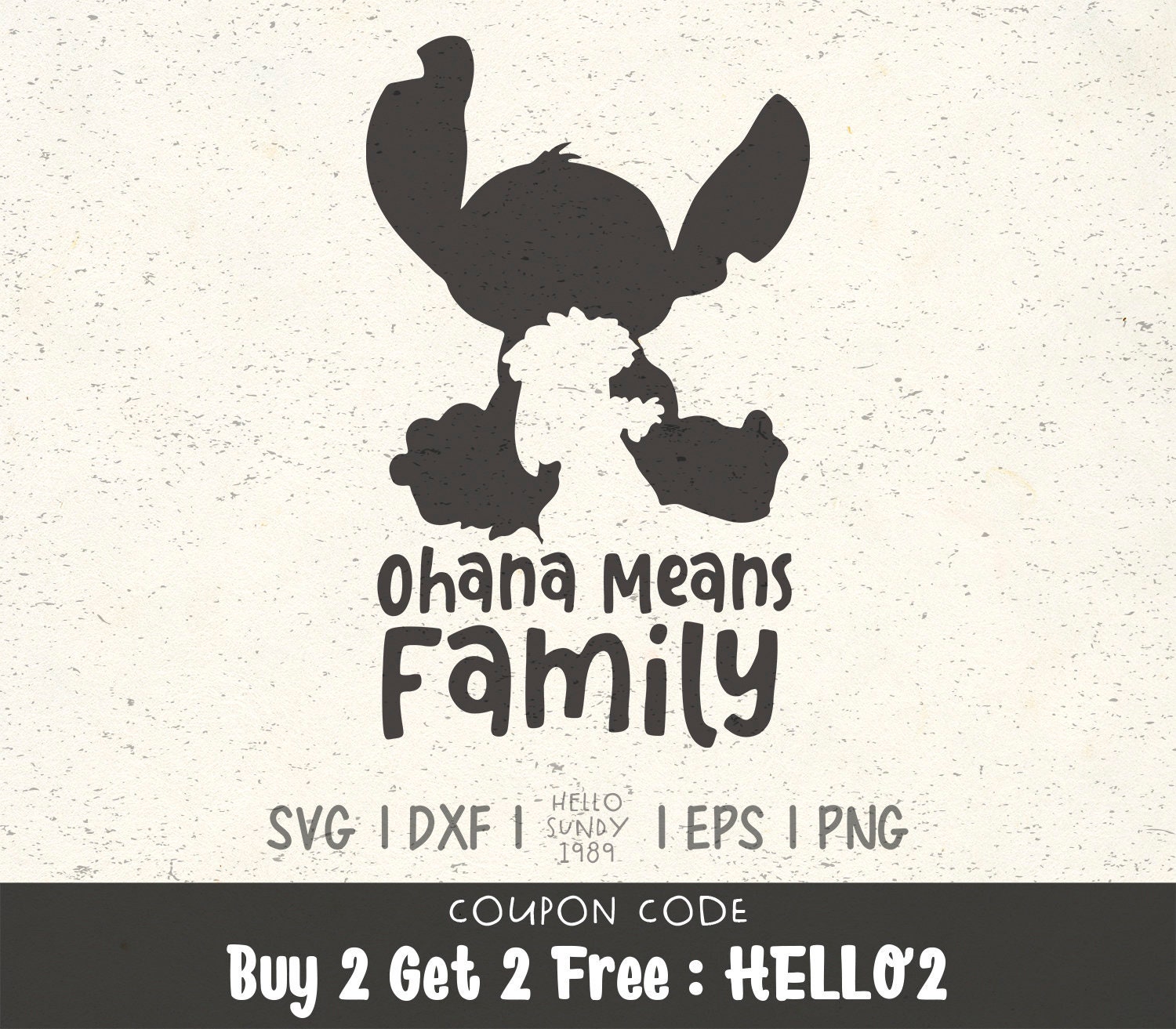Ohana Means Family Svg Lilo And Stitch Clipart Svg Files For Etsy