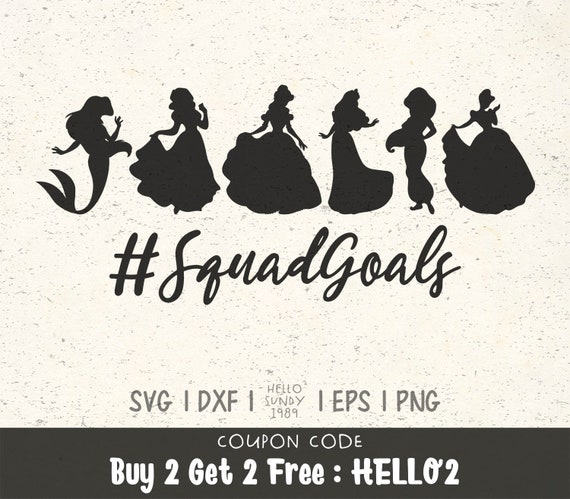 Download Princess Squad Goals Svg Disney Princess Clipart Svg Files For Etsy SVG, PNG, EPS, DXF File