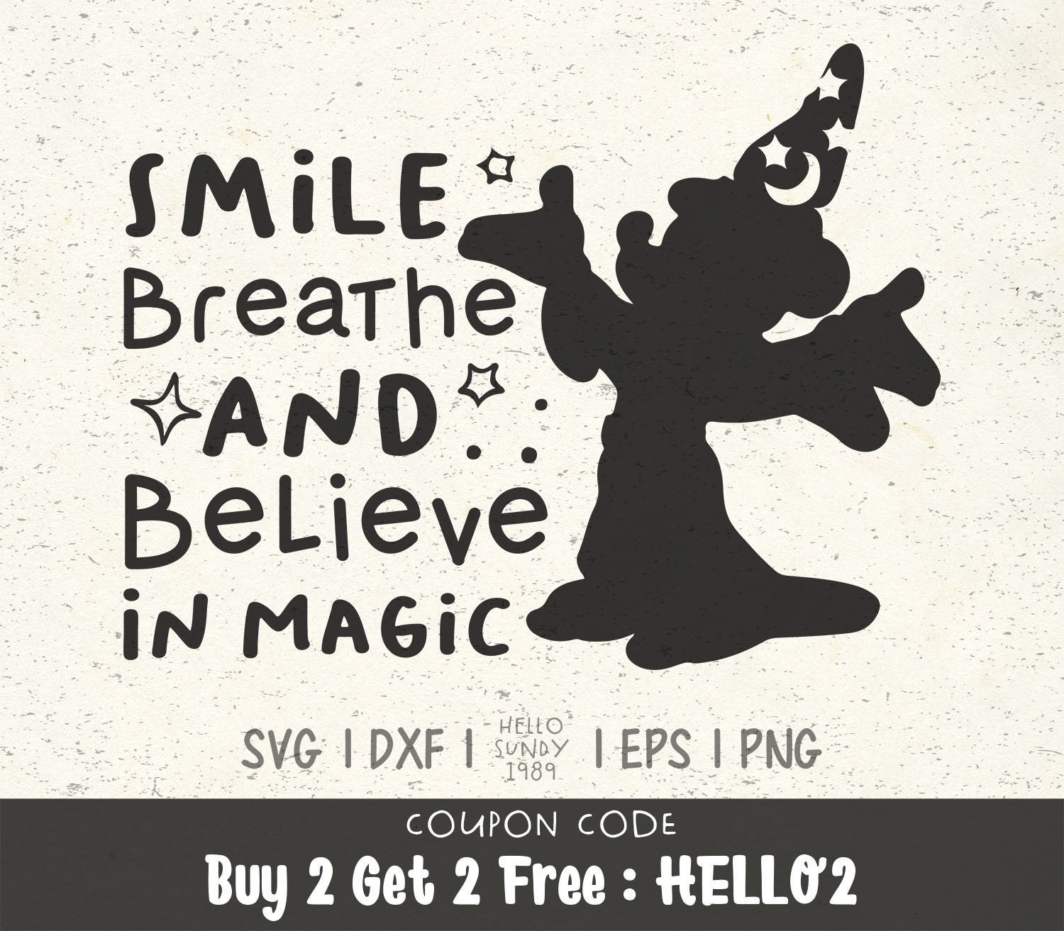 Download Smile Breathe Believe In Magic Svg Disney Mickey Quote Etsy