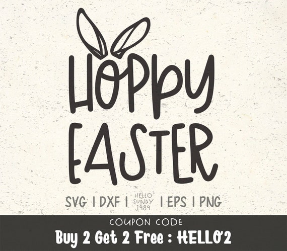 Easter Svg Hoppy Easter Svg Clipart Svg Files For Cricut Svg Etsy