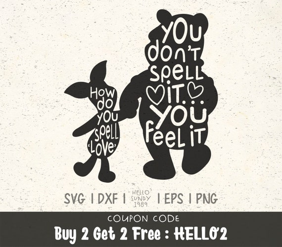 Download Free How Do You Spell Love Svg Winnie The Pooh Quote Clipart Svg Files SVG DXF Cut File