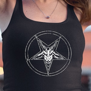 Pentagram Goat Symbol Creepy Occult Distressed Tarot Demon Devil