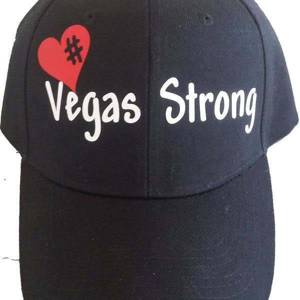 Vegas Strong Memorial Custom Made In Las Vegas Route 91 Tragedy Tribute Hat