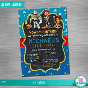 Toy Story Print Yourself Invitation, Toy Story Birthday Invitation, Toy Story Party Invitation DIY