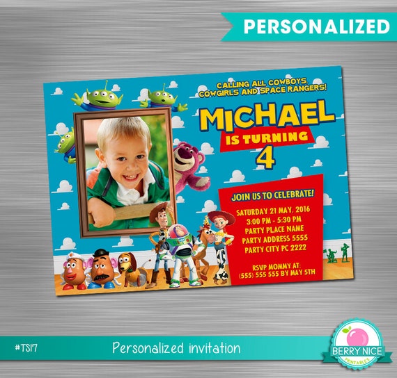 Toy Story Invitation DIY, Toy Story, Toy Story Printable Invitation, Toy Story Digital Invitation, Toy Story Party, Toy Story Birthday Il_570xn