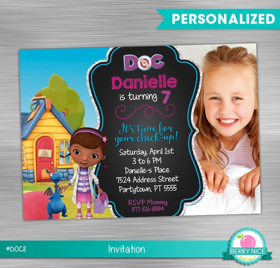 Doc Mcstuffins Invitation Print Yourself, Doc Mcstuffins Birthday, Doc Mcstuffins Party Il_570xn