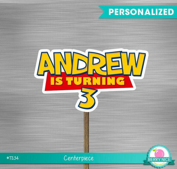 Toy Story Centerpiece Print Yourself, Toy Story Printable Toppers, Toy Story Centerpiece, Toy Story Party, Toy Story Birthday Il_570xn
