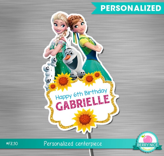 Frozen Fever Centerpiece Print Yourself, Frozen Fever Birthday, Frozen Fever Party, Frozen Fever Printable Centerpiece DIY Il_570xn