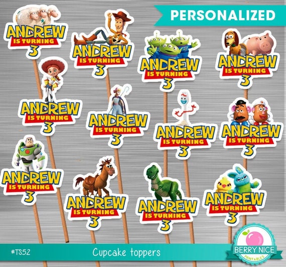 Toy Story Cupcake Toppers Print Yourself, Toy Story Printable Cupcake Toppers, Toy Story Toppers, Toy Story Decoration, Toy Story Birthday Il_570xn