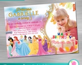 Disney Princess Invitation, Princess Birthday, Princess Party, Princess Invitation, princess Printable Invitation DIY Il_170x135