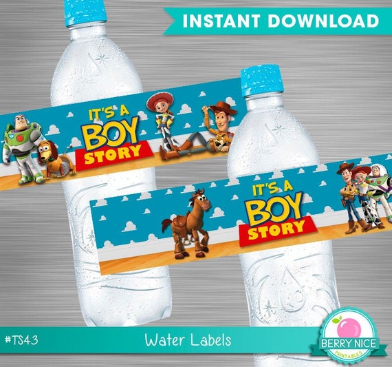 INSTANT DOWNLOAD Toy Story Water Bottle Label, Toy Story Party, Toy Story Printable Label, Toy Story Birthday, Toy Story Bottle Label DIY Il_570xn