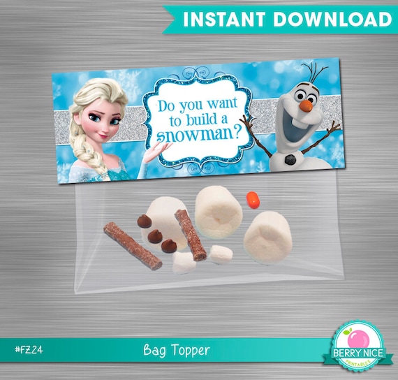 Do You Wanna Build A Snowman? DIY Snowman Kit  Frozen themed birthday  party, Frozen birthday party printables, Frozen bday party