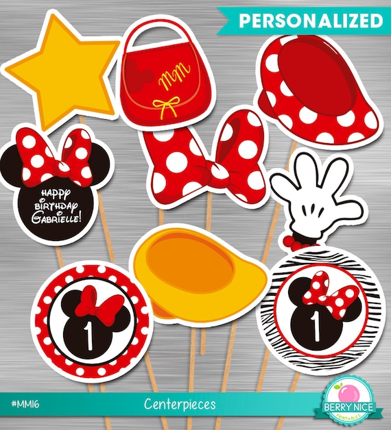 Minnie Mouse Centerpieces Print yourself, Minnie Party Printables DIY Il_570xn