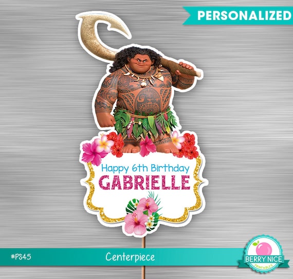 Maui Centerpiece Print Yourself, Moana Birthday, Moana Party, Maui ...