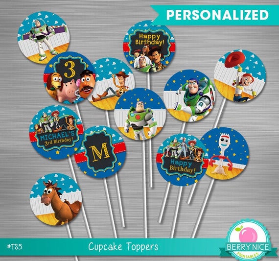 Toy Story Cupcake Toppers DIY, Toy Story, Toy Story Printable Cupcake Toppers, Toy Story Party Circles, Toy Story Party, Toy Story Birthday Il_570xn