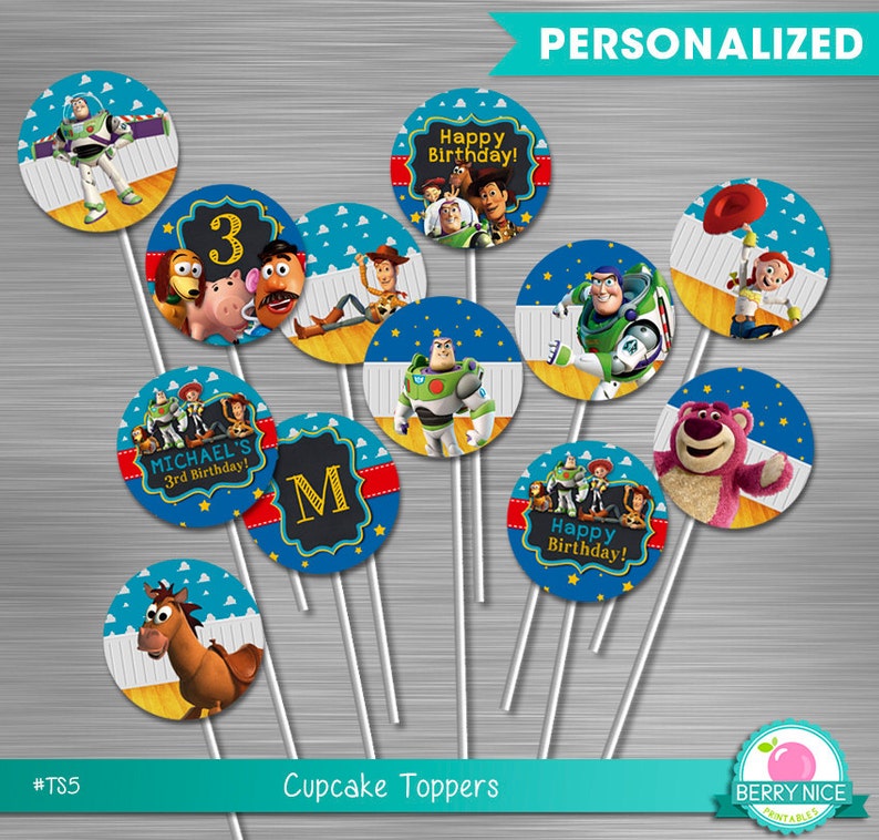Toy Story Cupcake Toppers DIY Toy Story Toy Story Printable | Etsy
