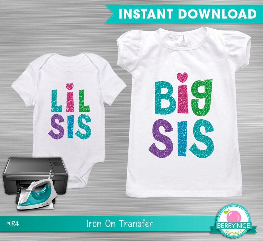 INSTANT DOWNLOAD Sister Iron on Transfer Baby Sister Clothes Etsy