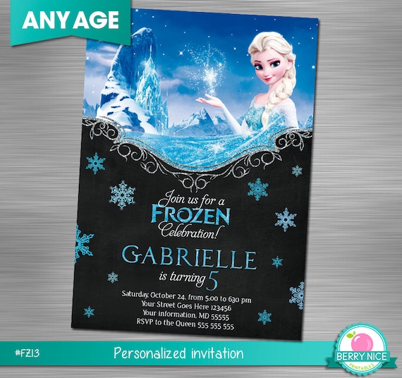 FROZEN INVITATION, Frozen Birthday Invitation, Frozen Party Invitation, Frozen Printable Invitation, Frozen DIY Invitation, Il_570xn