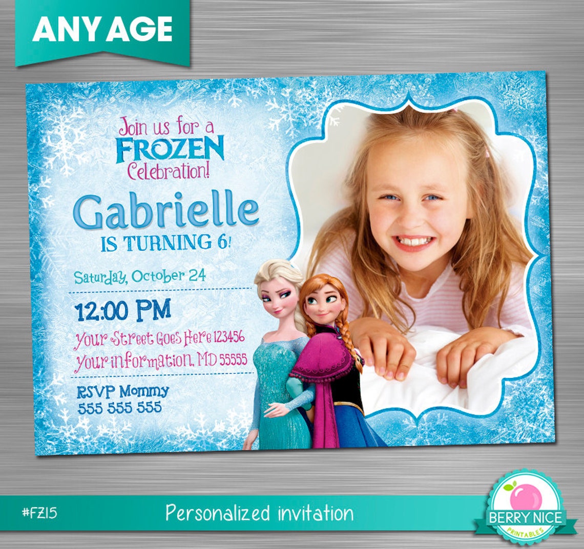 FROZEN INVITATION Frozen Birthday Invitation Frozen Party Etsy