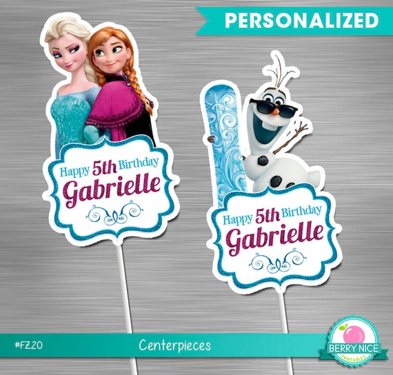 Frozen Centerpiece DIY, Frozen Birthday, Frozen Party DIY, Frozen Printables Il_570xn