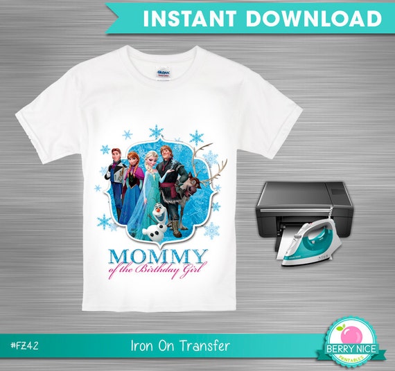 INSTANT DOWNLOAD - Frozen Mommy of the Birthday Girl - Frozen Birthday Iron On Transfer - Frozen Birthday Shirt, Print Yourself Iron on Il_570xn